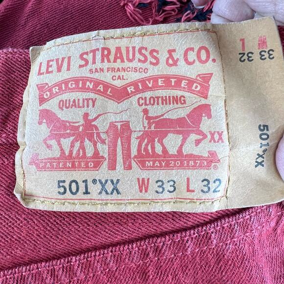 Levi's 501XX Women's Denim Shorts Size W33 Custom Cutoff Fringe Summer Must Have - Picture 7 of 14